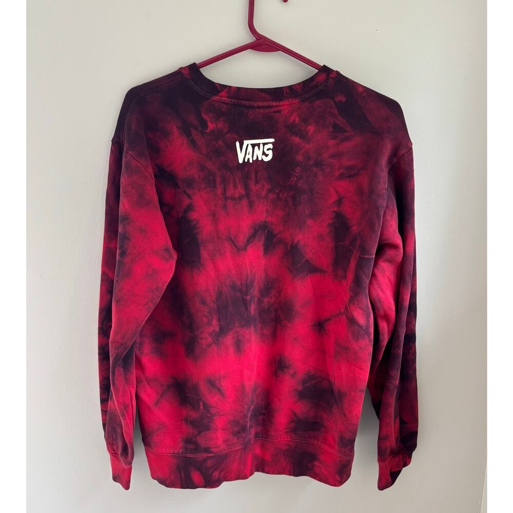 Vans Friday the 13th Red Tie Dye Pullover Sweatshirt Horror Halloween Skate Sz M - Picture 6 of 6